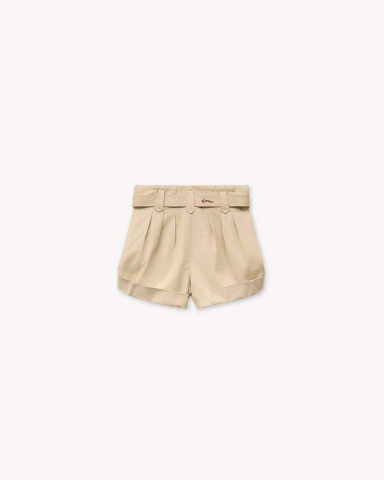 Kenzo - Quần short cạp cao cotton twill KENZO