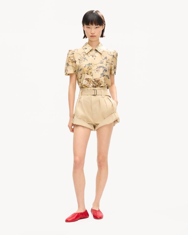 Kenzo - Áo blouse tay phồng lụa KENZO Wildflower