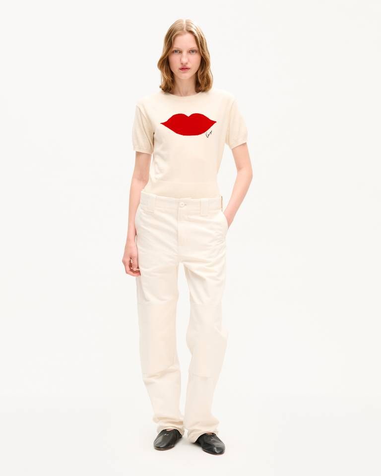Kenzo - Áo ngắn tay KENZO Loves len pha cotton