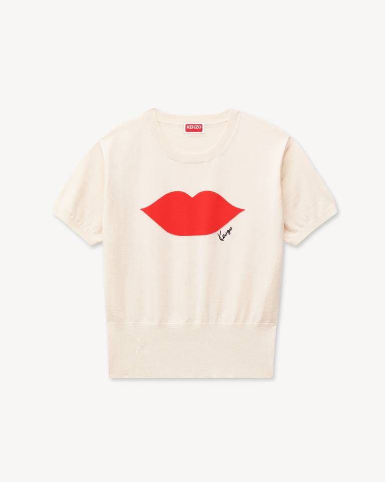Kenzo - Áo ngắn tay KENZO Loves len pha cotton