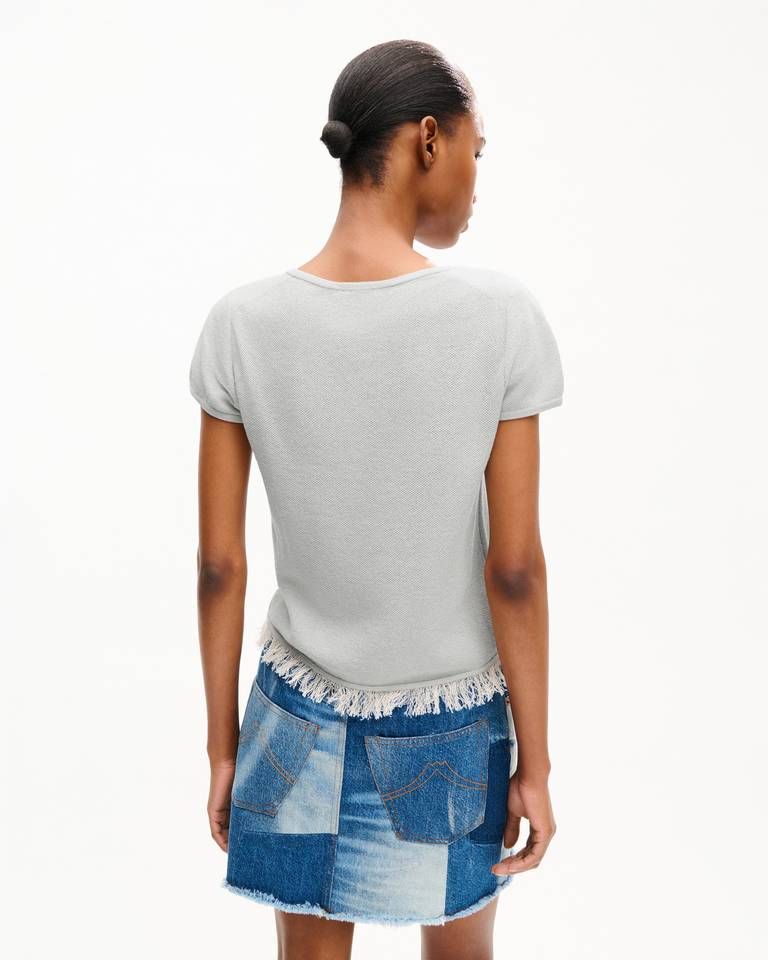Kenzo - Áo kiểu thêu KENZO Sounds vải cotton lanh