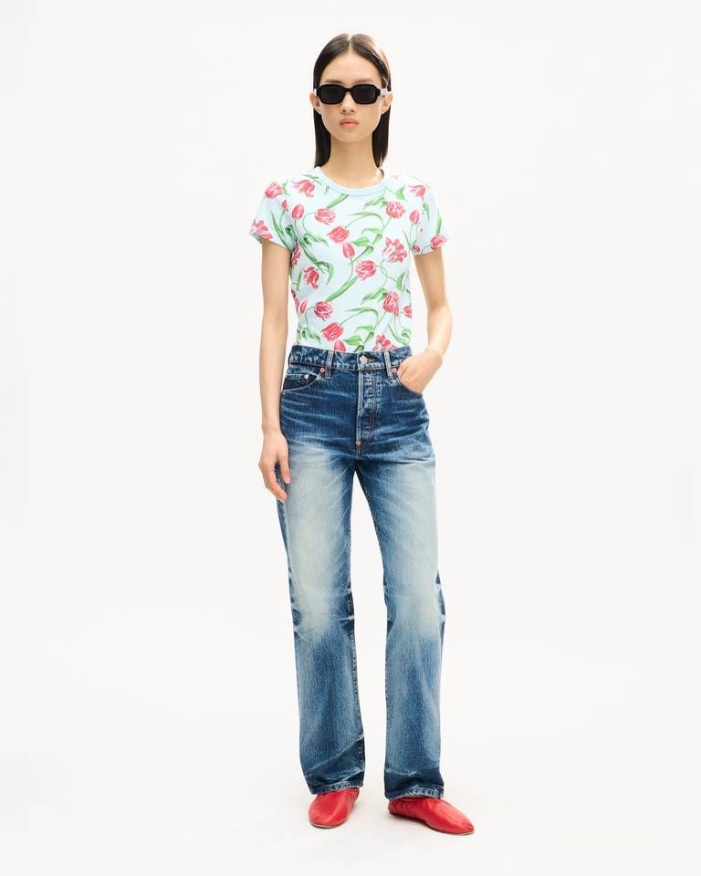 Kenzo - Áo thun cotton hoạ tiết KENZO Tulip toàn bộ áo