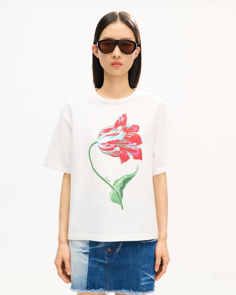 Kenzo - Áo thun cotton dáng rộng KENZO Tulip