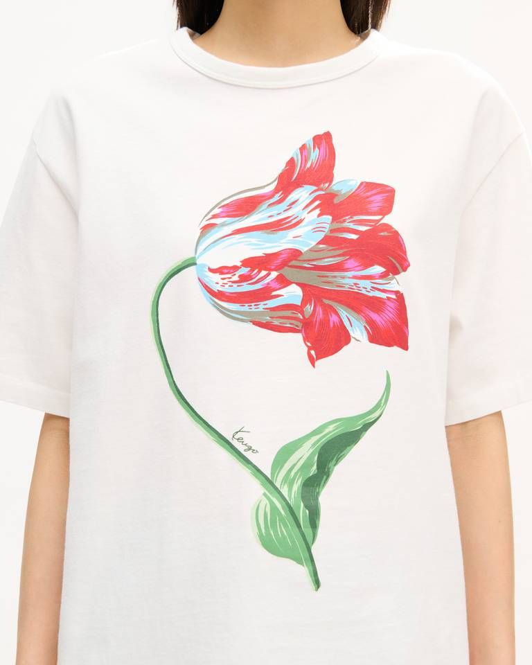 Áo thun cotton dáng rộng KENZO Tulip