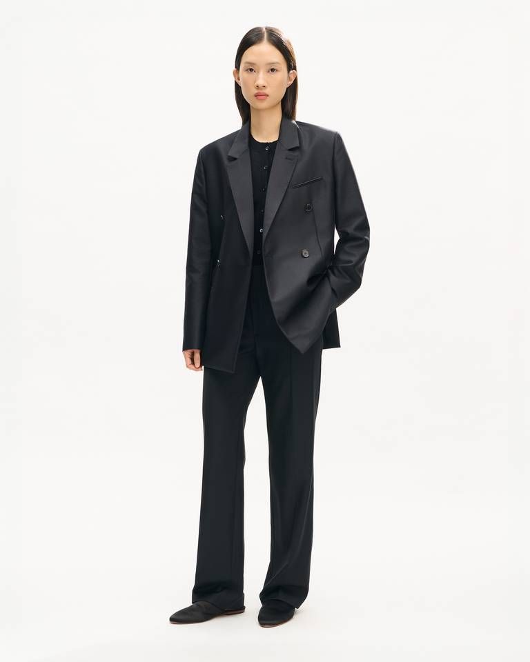 Kenzo - Áo blazer cổ ve nhọn KENZO làm từ len nguyên chất và lụa