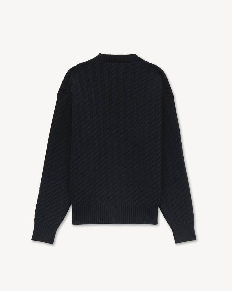 Áo khoác cardigan dệt kim thêu họa tiết cáp đặc trưng của KENZO