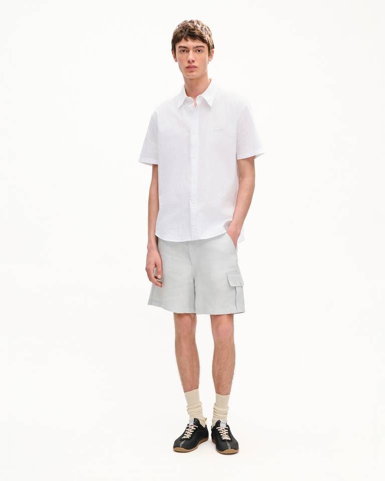 Kenzo - Áo sơ mi ngắn tay KENZO Signature kiểu dáng thường ngày, chất liệu cotton seersucker.