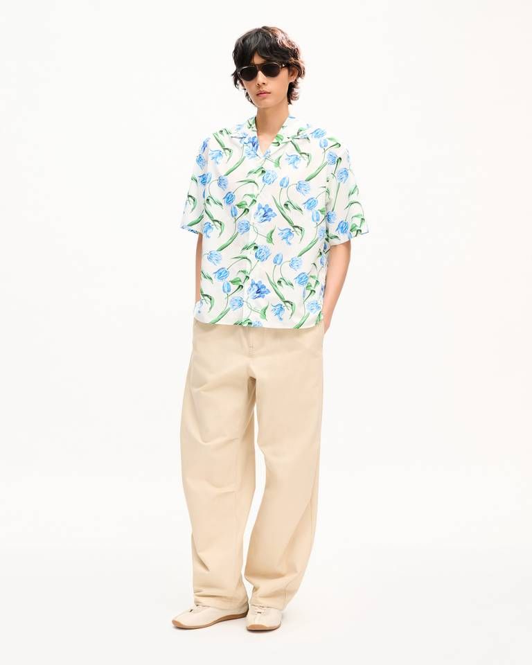 Kenzo - Áo sơ mi ngắn tay KENZO Tulip kiểu Hawaii bằng cotton.