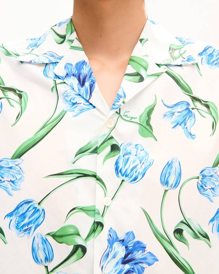Kenzo - Áo sơ mi ngắn tay KENZO Tulip kiểu Hawaii bằng cotton.