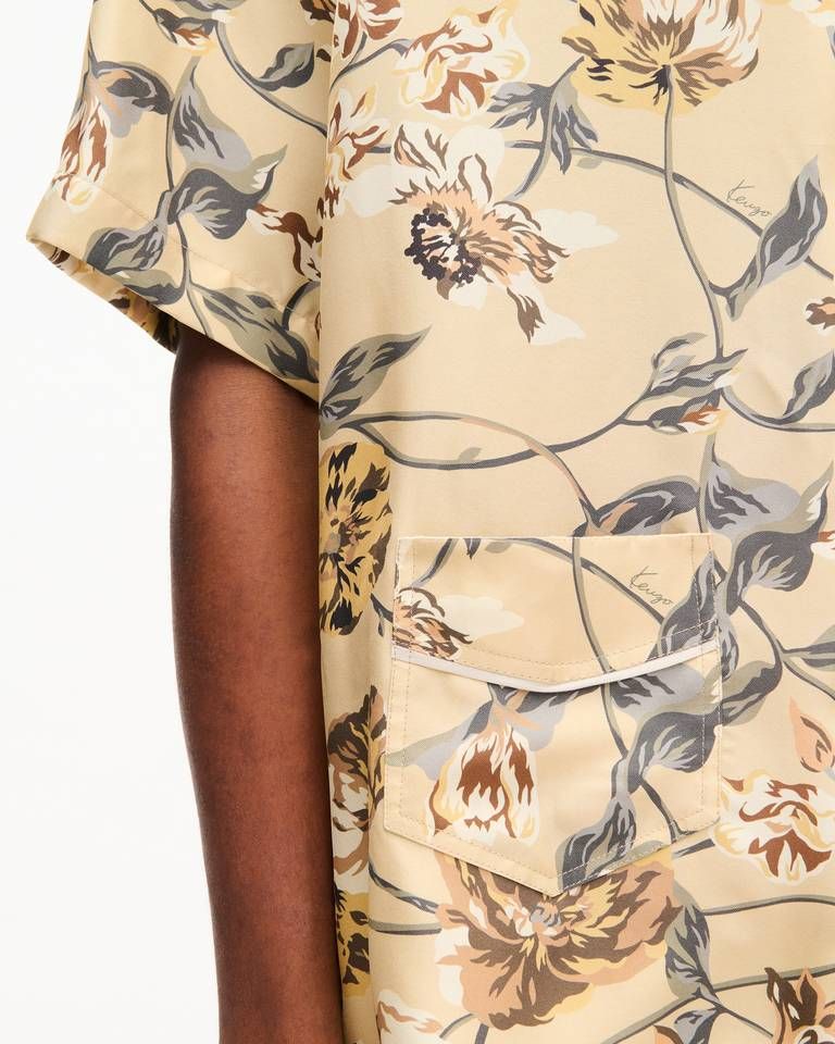 Áo sơ mi lụa ngắn tay KENZO Wildflower
