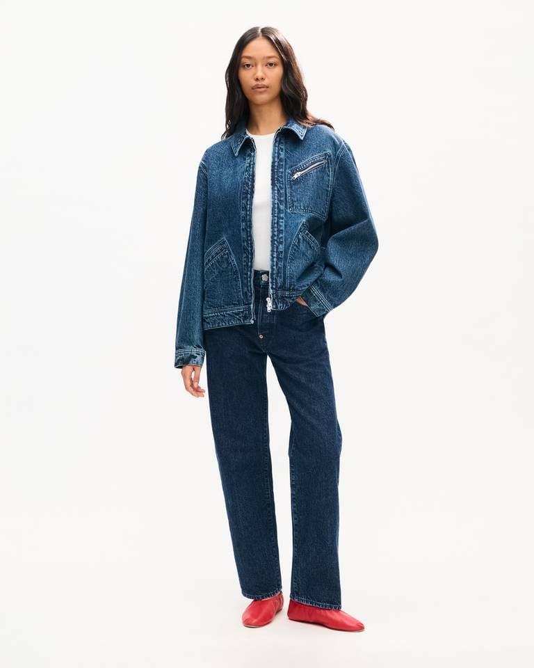 Áo khoác unisex đa năng KENZO Signature chất liệu denim Nhật Bản