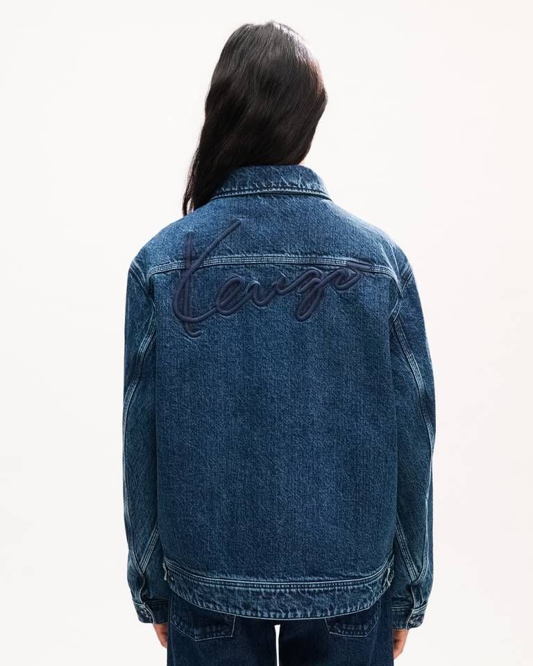 Áo khoác unisex đa năng KENZO Signature chất liệu denim Nhật Bản
