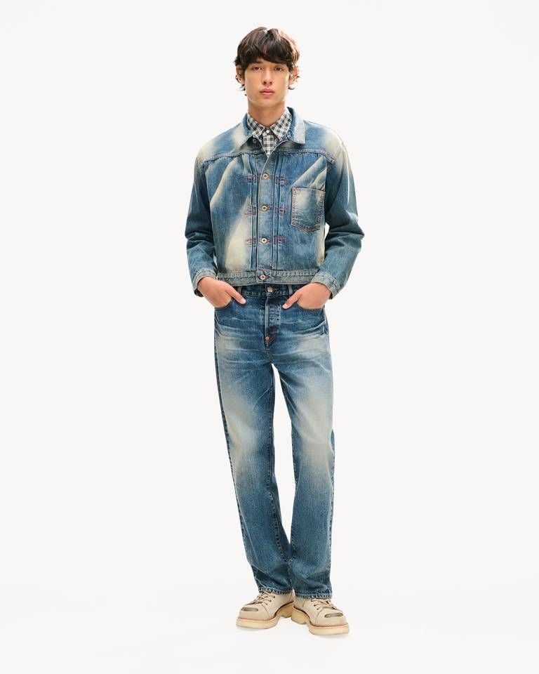 Quần jeans KENZO denim Nhật Bản ống đứng
