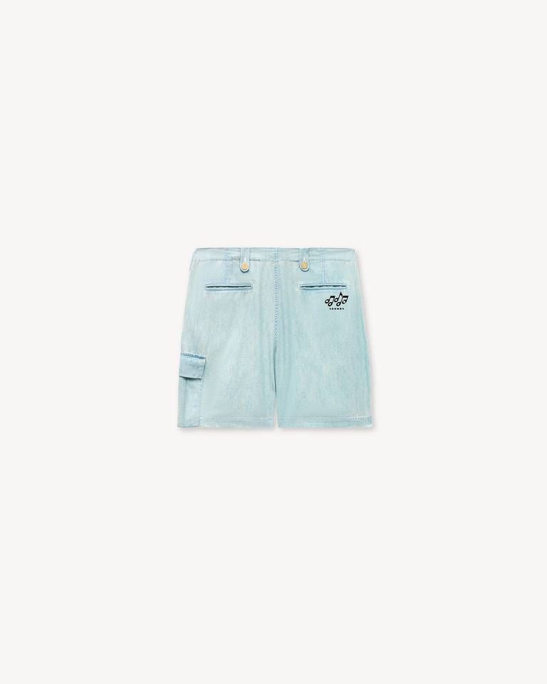 Kenzo - Quần short cargo KENZO Sounds màu đá chambray