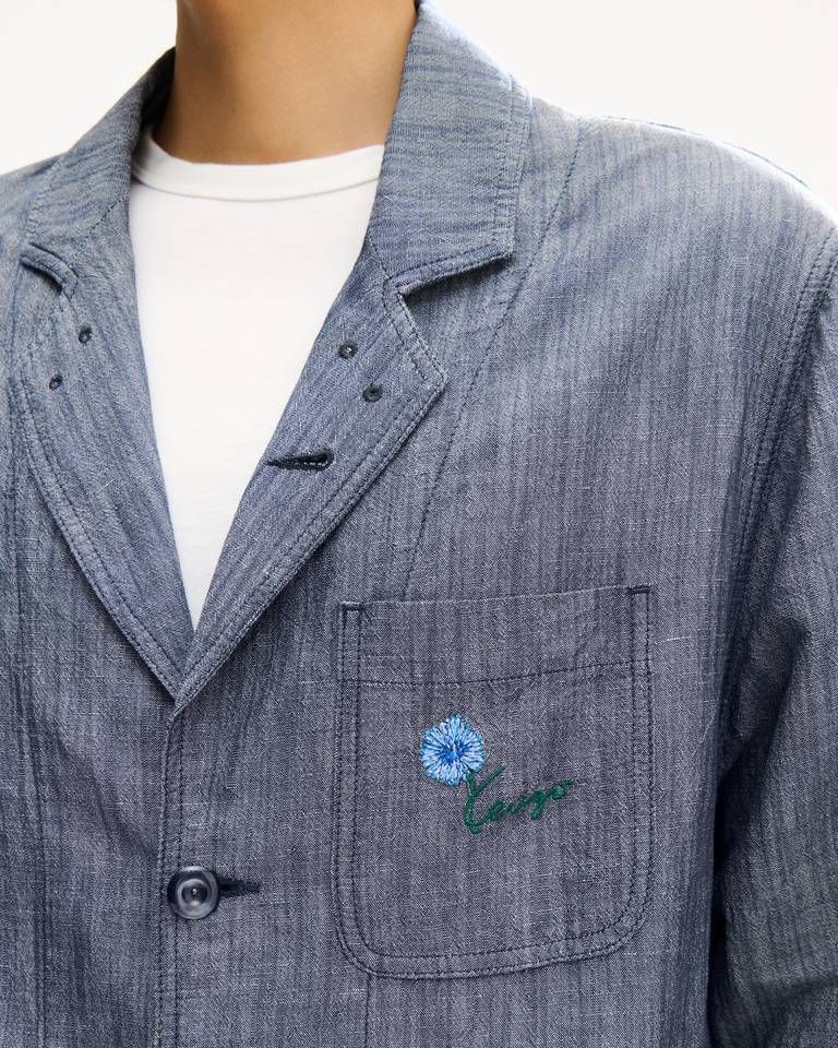 Kenzo - Áo khoác công sở nhẹ KENZO Tulip vải cotton lanh