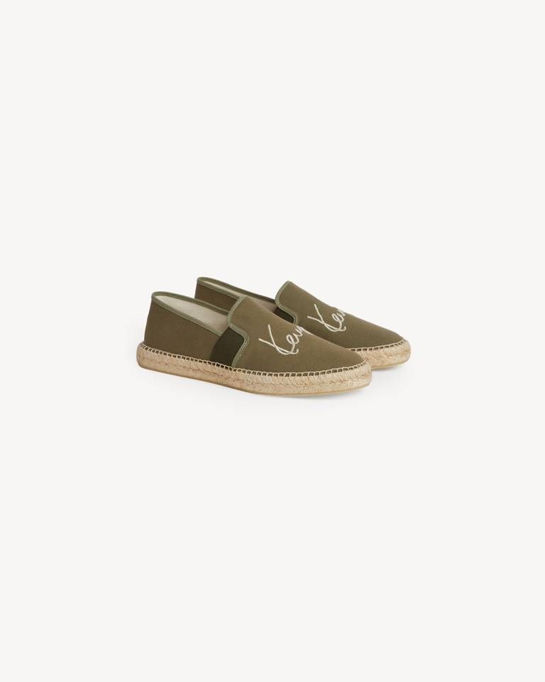 Kenzo - Giày espadrilles KENZO Signature vải canvas
