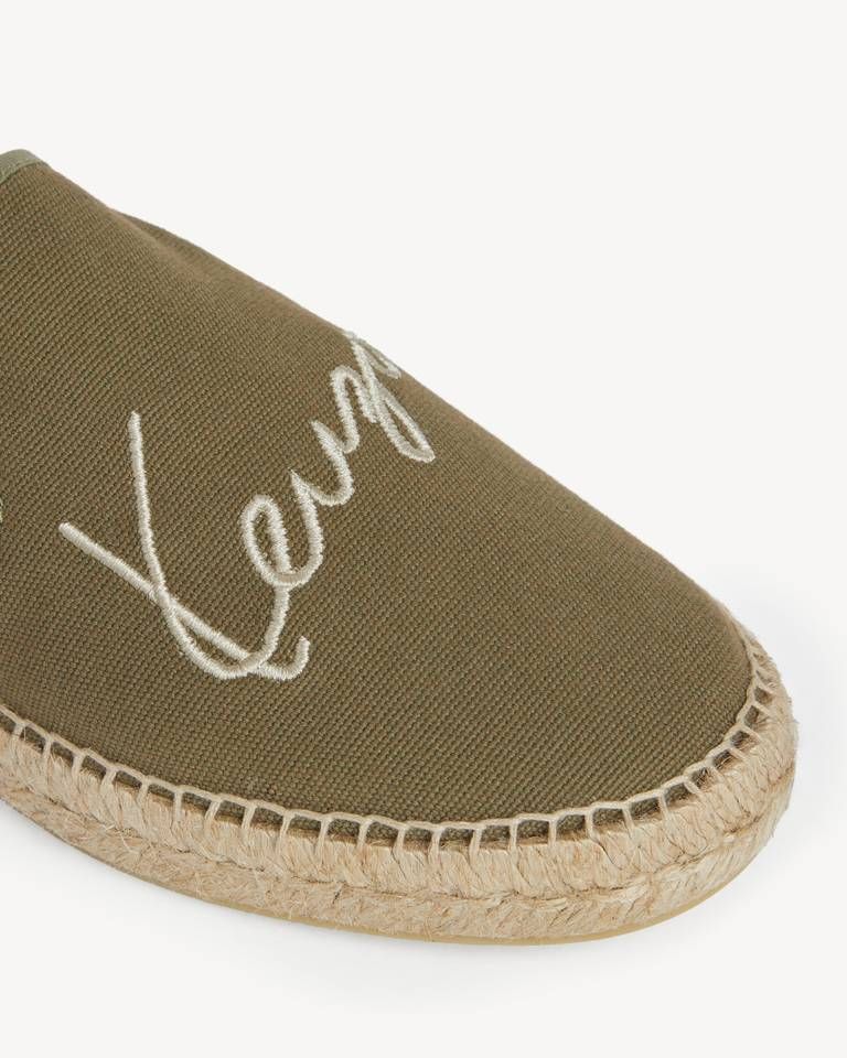 Kenzo - Giày espadrilles KENZO Signature vải canvas