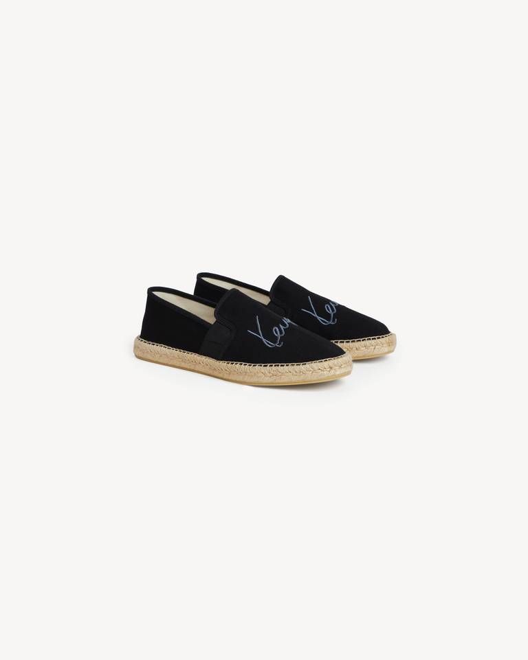 Kenzo - Giày espadrilles KENZO Signature vải canvas