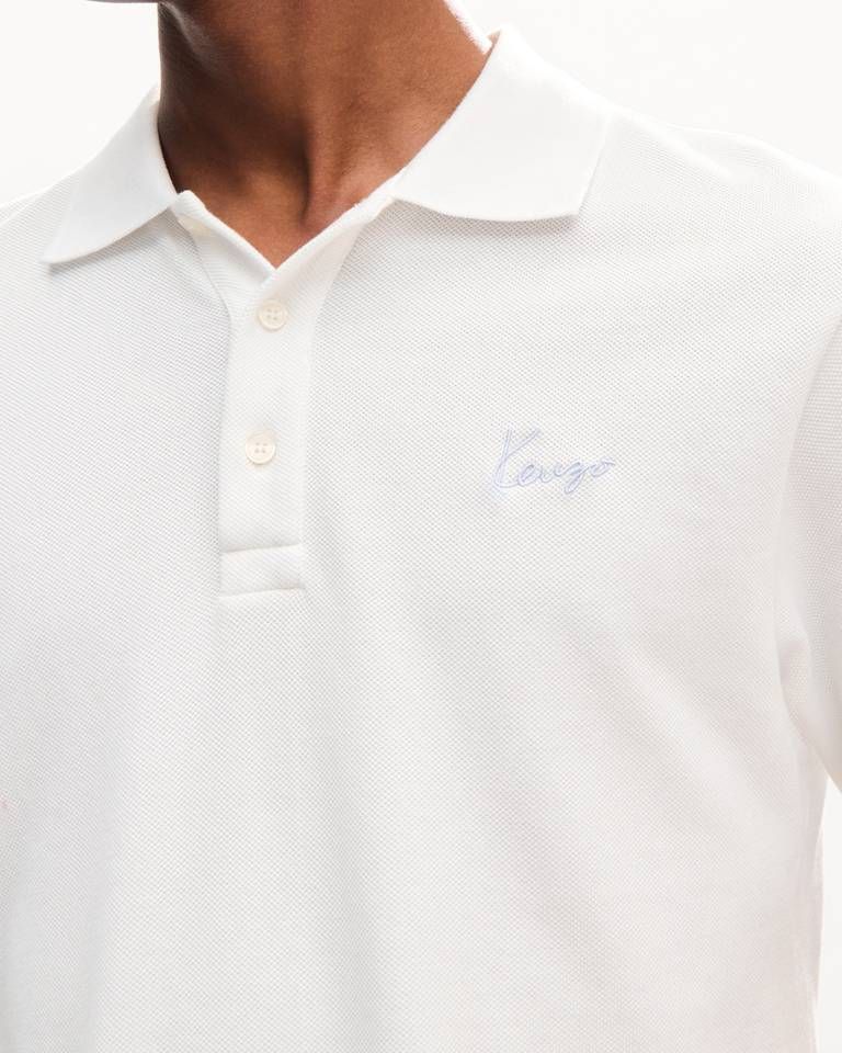 Áo polo dáng ôm thêu logo KENZO Signature chất liệu cotton