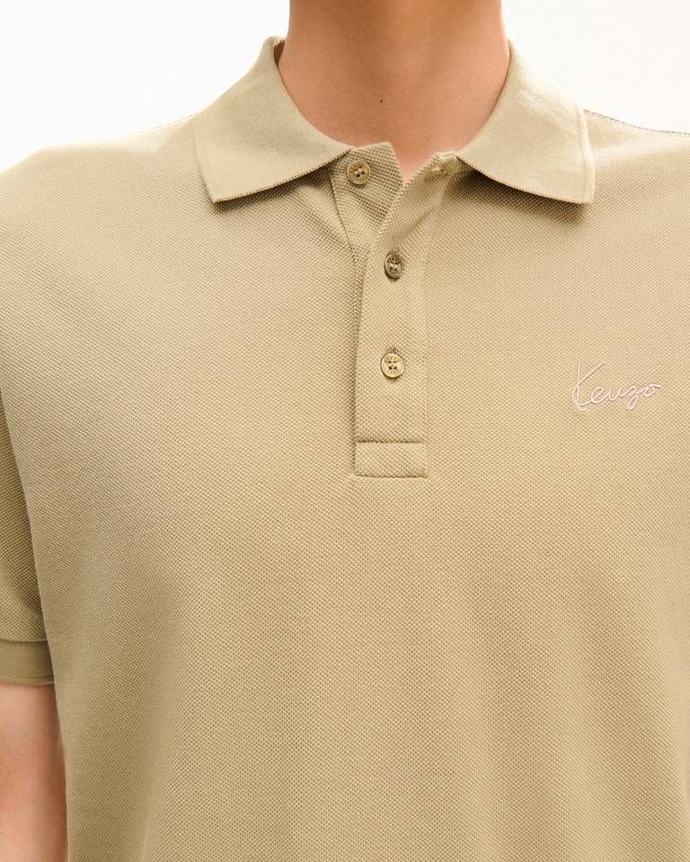 Áo polo dáng ôm thêu logo KENZO Signature chất liệu cotton