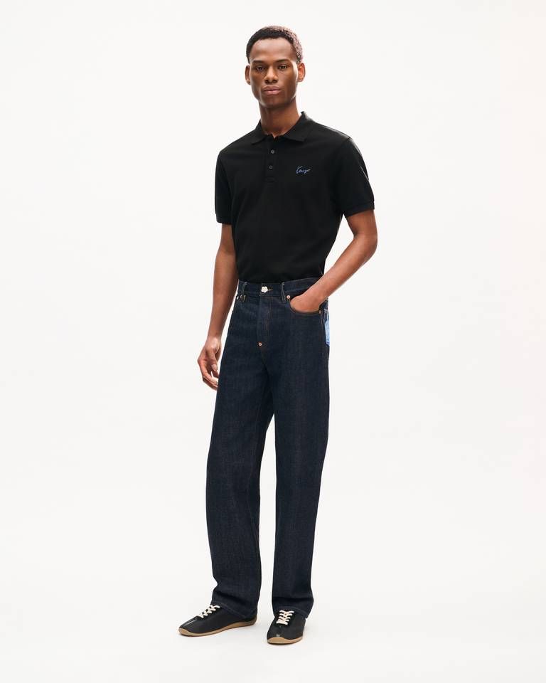 Kenzo - Áo polo dáng ôm thêu logo KENZO Signature chất liệu cotton