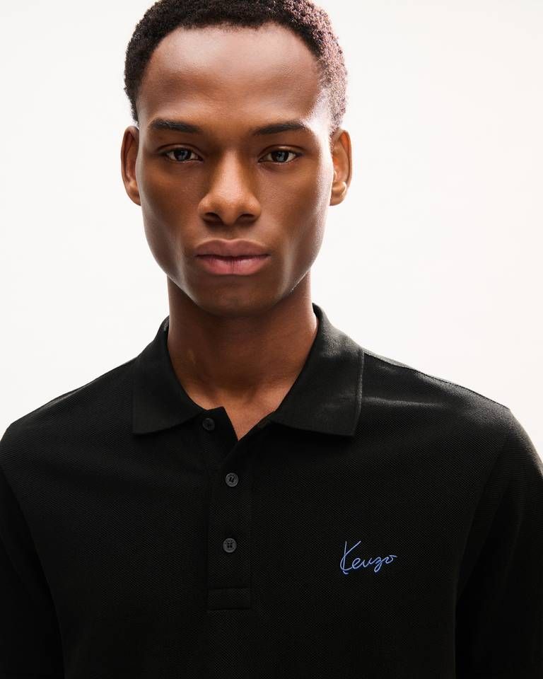 Áo polo dáng ôm thêu logo KENZO Signature chất liệu cotton