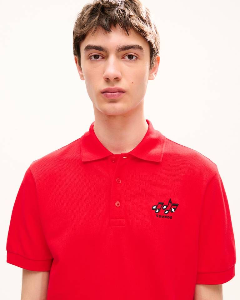 Kenzo - Áo polo cotton dáng ôm thêu họa tiết KENZO Sounds