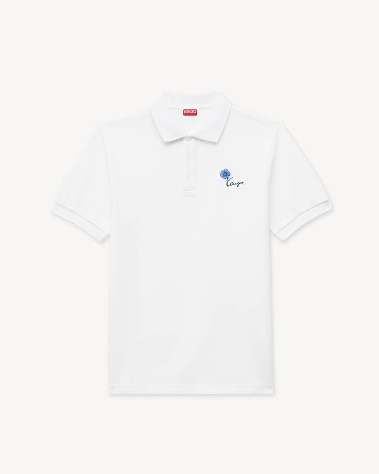 Kenzo - Áo polo dáng ôm thêu KENZO Tulip vải cotton