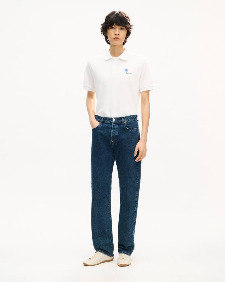 Kenzo - Áo polo dáng ôm thêu KENZO Tulip vải cotton
