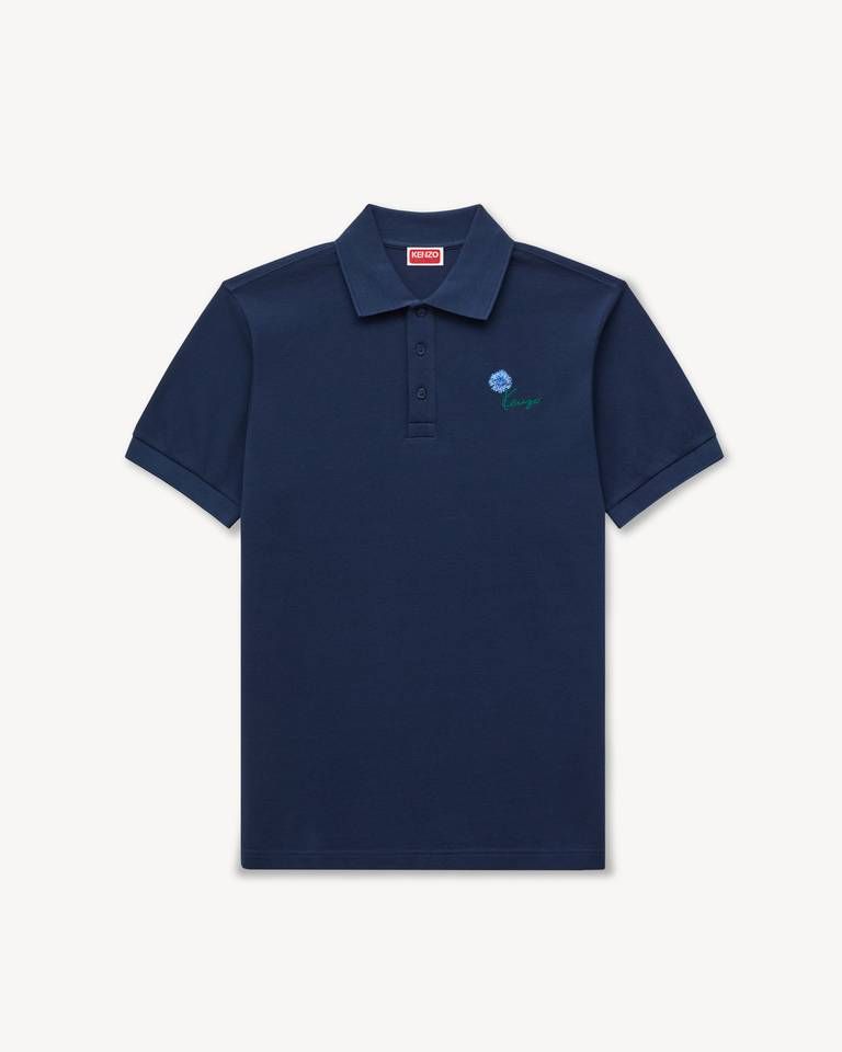 Kenzo - Áo polo dáng ôm thêu KENZO Tulip vải cotton