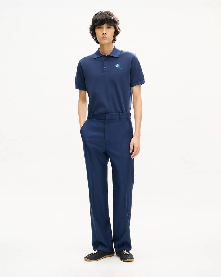 Kenzo - Áo polo dáng ôm thêu KENZO Tulip vải cotton