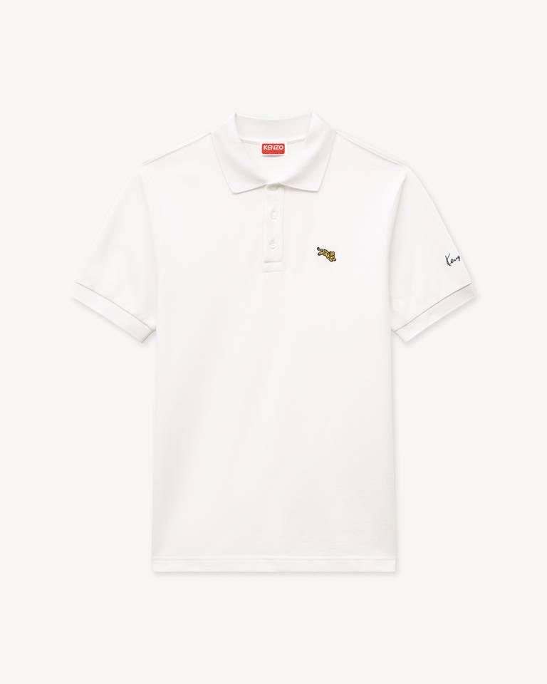Áo polo dáng ôm thêu KENZO Jumping Tiger chất liệu cotton