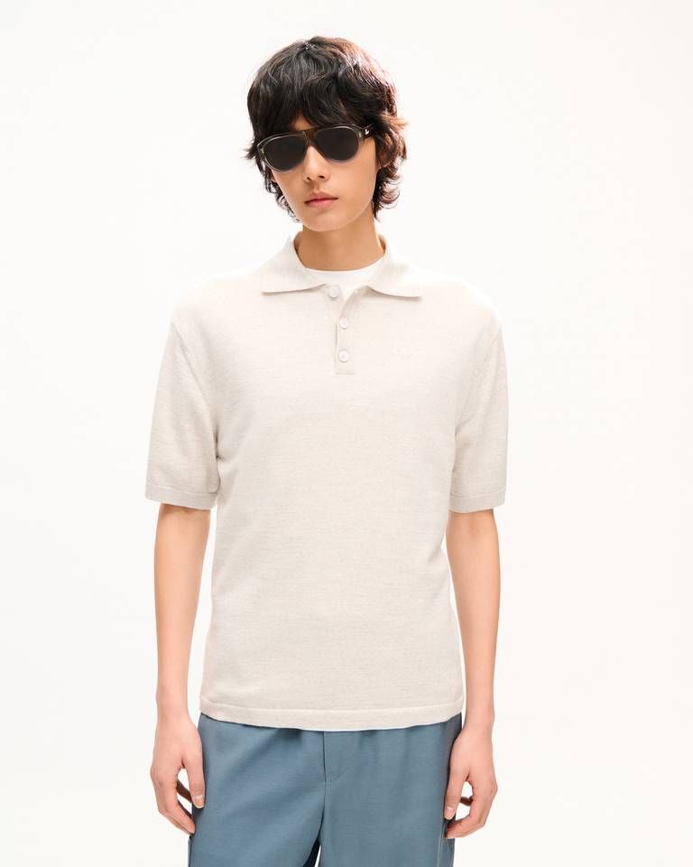 Kenzo - Áo polo thêu KENZO Signature len merino