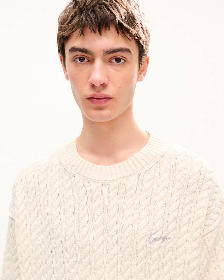 Kenzo - Áo len dệt kim thêu KENZO Signature