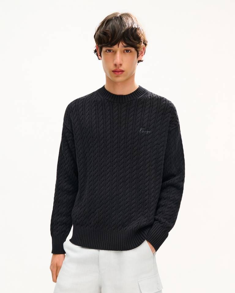 Kenzo - Áo len dệt kim thêu KENZO Signature