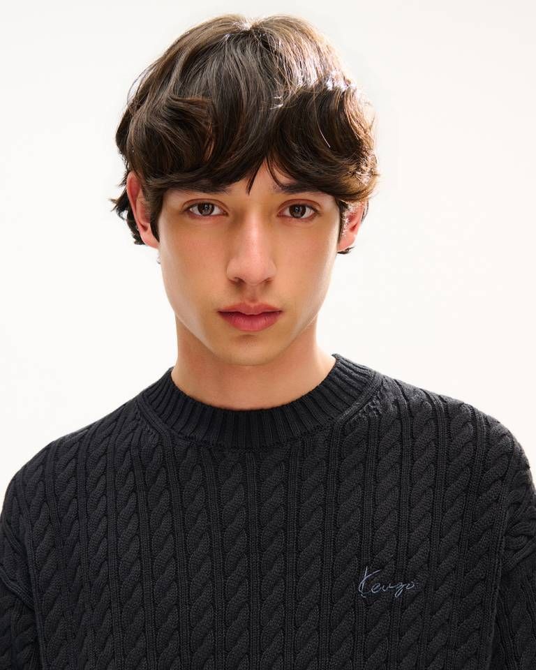 Kenzo - Áo len dệt kim thêu KENZO Signature