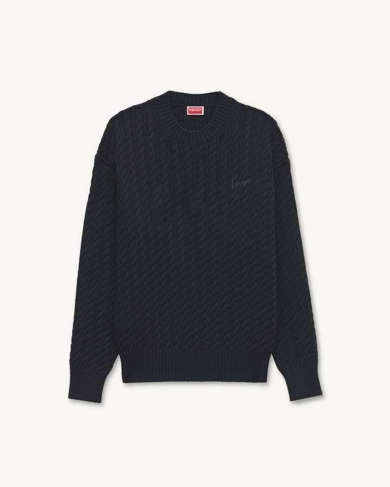 Kenzo - Áo len dệt kim thêu KENZO Signature