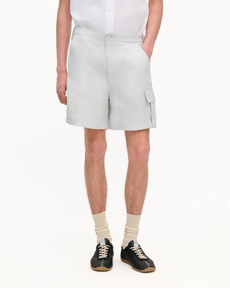 Kenzo - Quần short cargo bằng vải lanh pha gai dầu