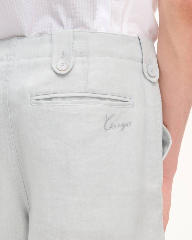 Kenzo - Quần short cargo bằng vải lanh pha gai dầu