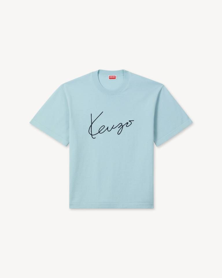 Kenzo - Áo thun thêu KENZO Signature vải len merino
