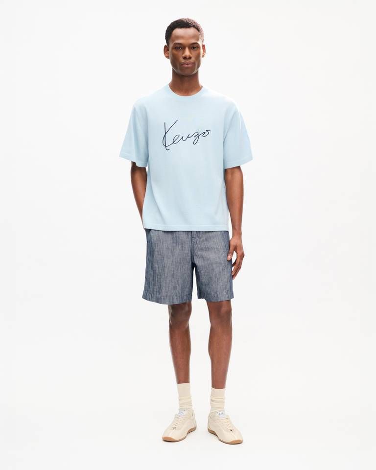 Kenzo - Áo thun thêu KENZO Signature vải len merino