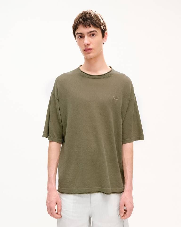 Áo thun mỏng nhẹ KENZO Signature thêu họa tiết chất liệu vải lanh pha cotton