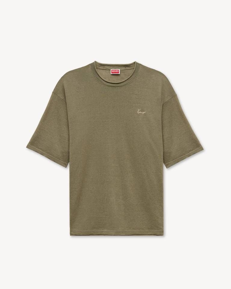 Áo thun mỏng nhẹ KENZO Signature thêu họa tiết chất liệu vải lanh pha cotton