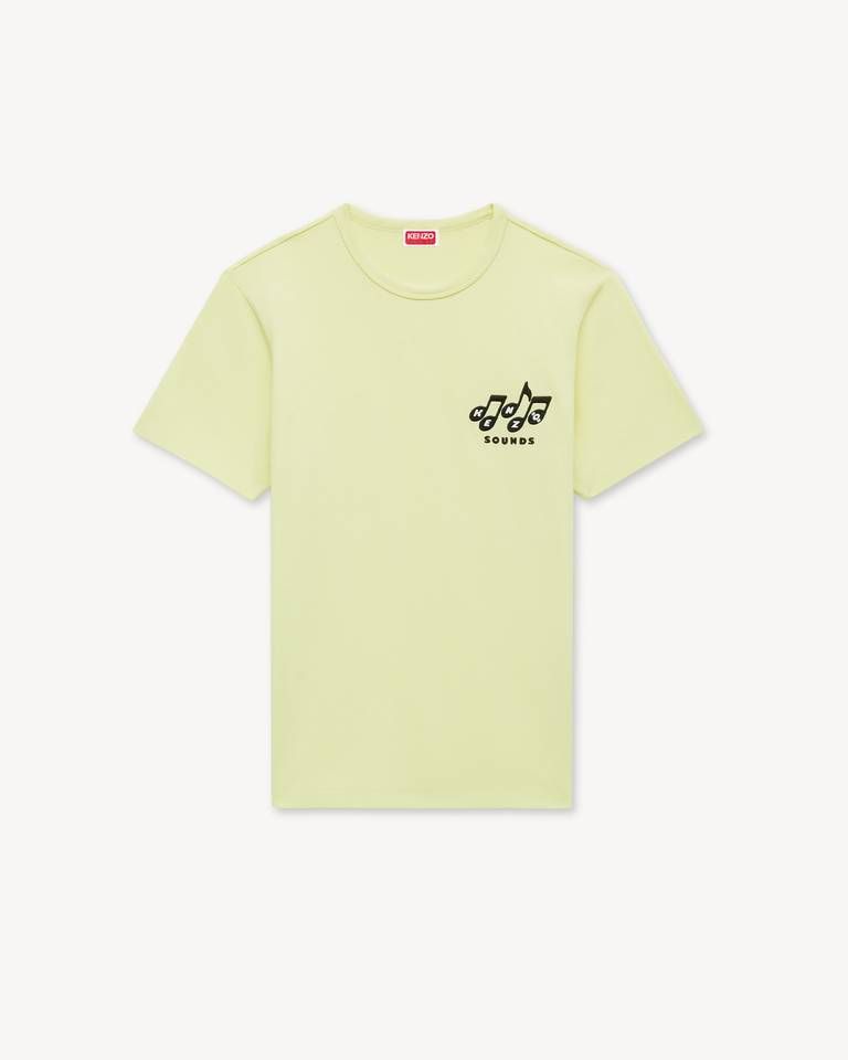 Áo thun dáng ôm KENZO Sounds thêu họa tiết, chất liệu cotton