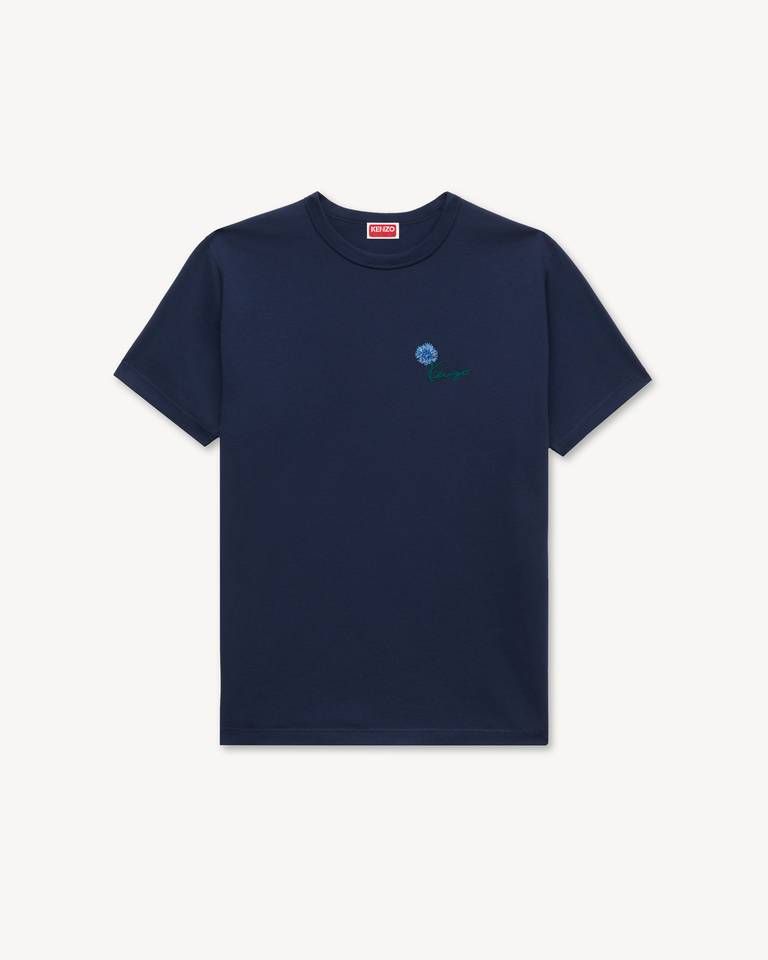 Áo thun nam dáng ôm thêu KENZO Tulip vải cotton