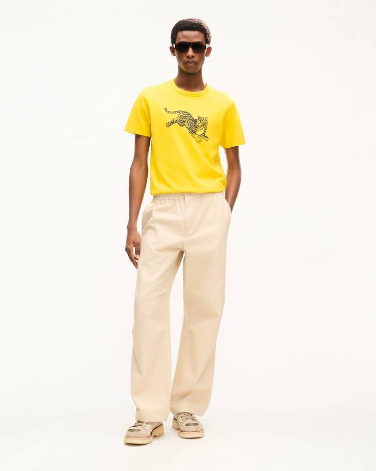 Kenzo - Áo thun cotton dáng ôm KENZO Jumping Tiger
