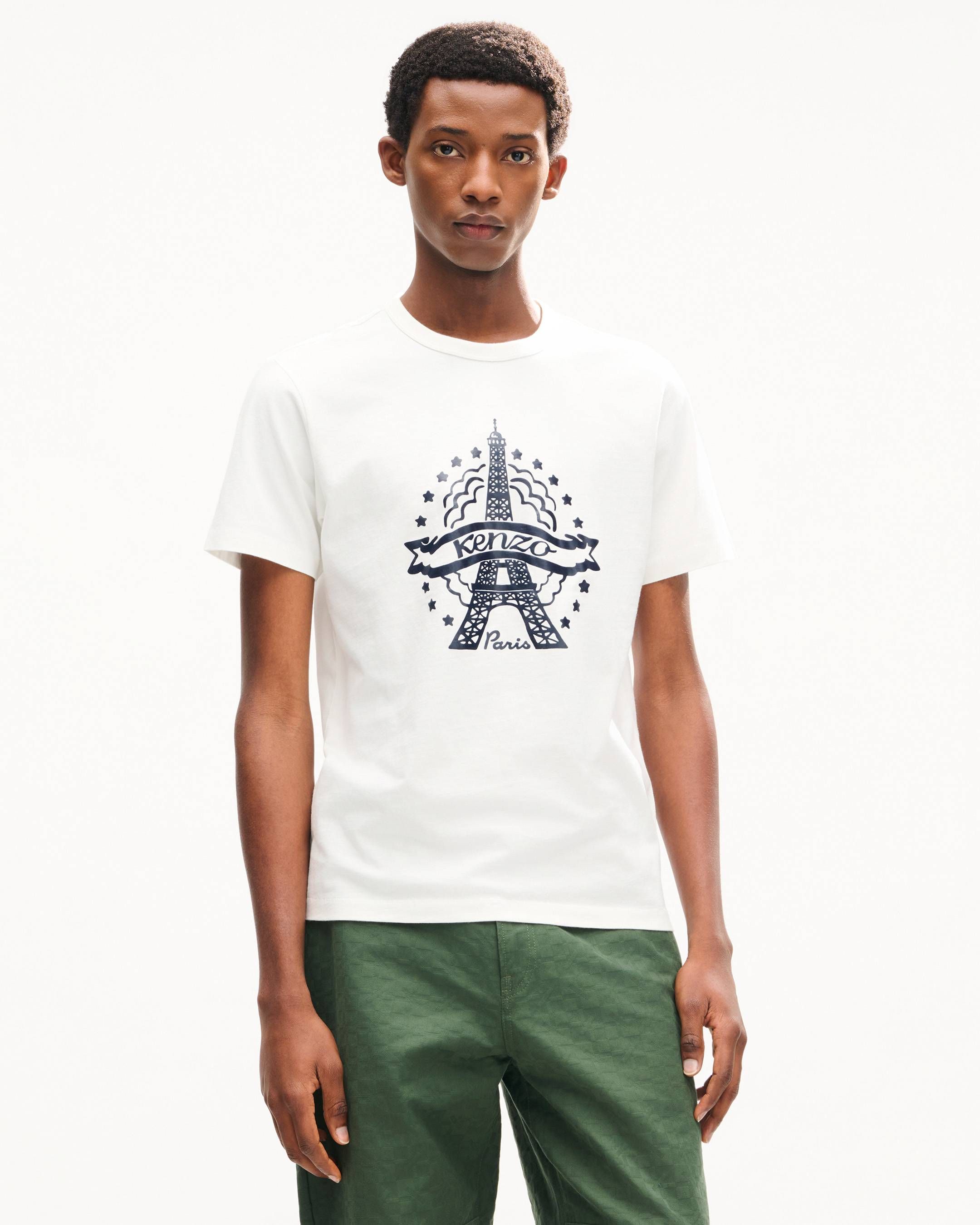Kenzo - Áo thun cotton dáng ôm KENZO tháp Eiffel