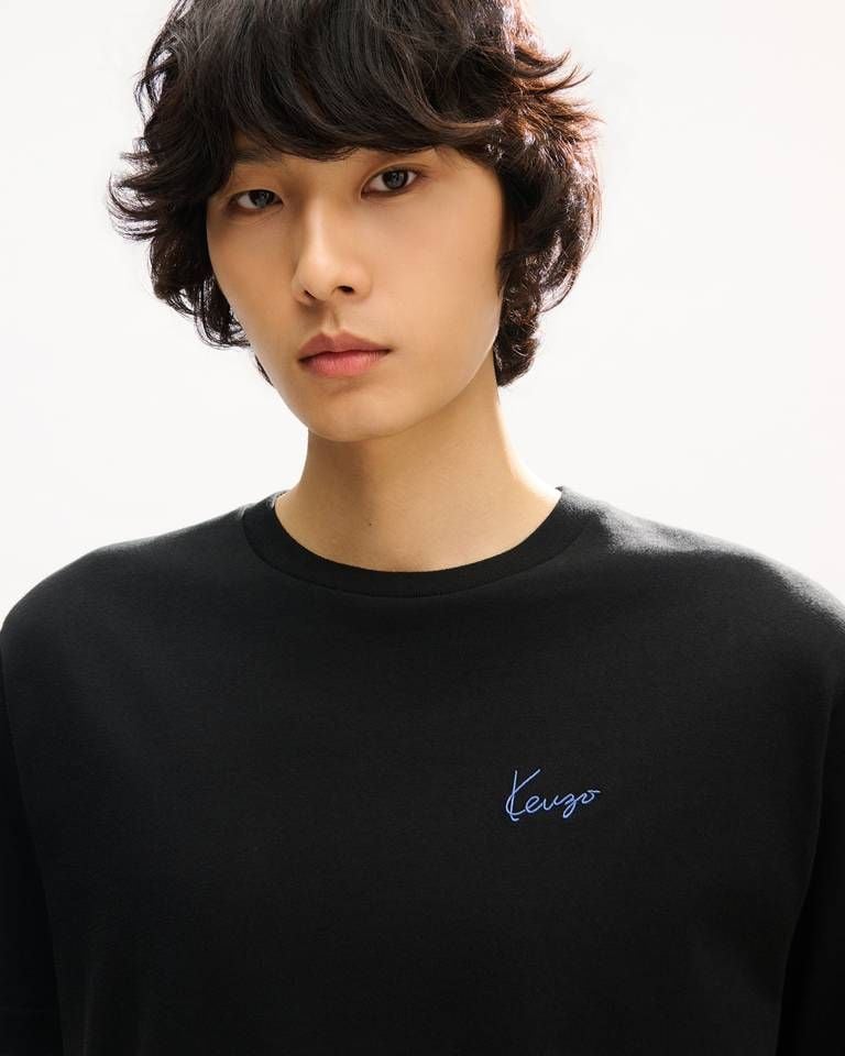Áo thun nam thêu KENZO Signature vải cotton