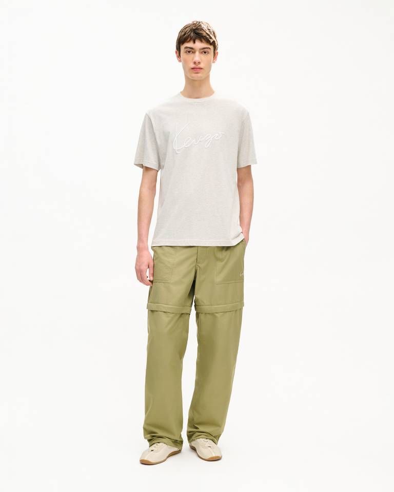Áo thun nam thêu KENZO Signature đằng trước vải cotton