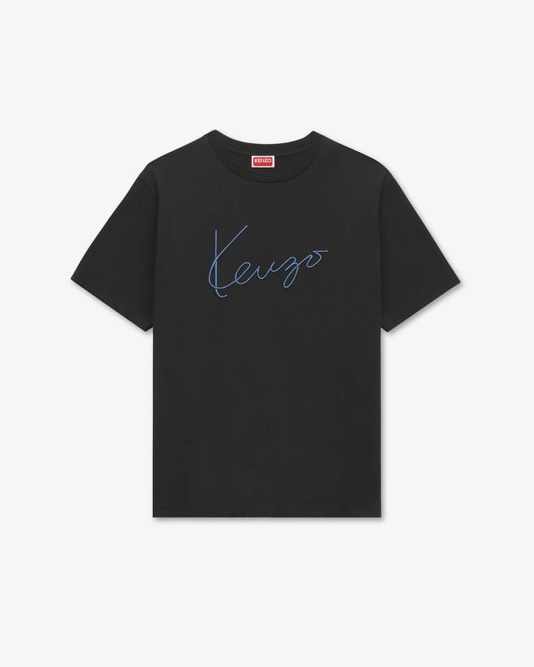 Áo thun nam thêu KENZO Signature đằng trước vải cotton